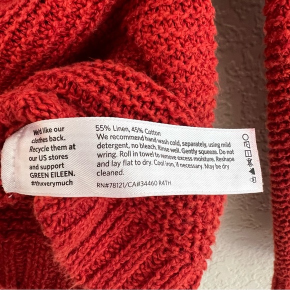Eileen Fisher Linen Cotton knit pullover sweater - Picture 7 of 8